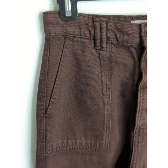 Zara Brown Pants Women's XS High Waisted Straight Leg Casual Neutral Minimalist - Picture 6 of 11
